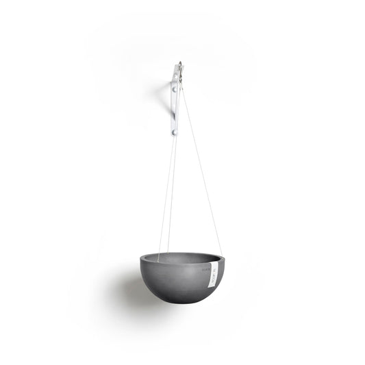 Kukkaruukku - Ecopots - Brysseli ripustettava 33cm harmaa - Ecopotskauppa - Uuden aikakauden kukkaruukku