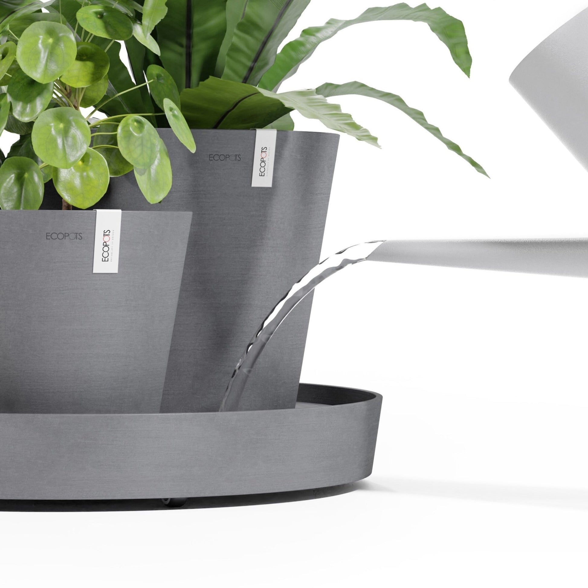 Kukkaruukku - Ecopots - Dubai 56cm taupe - Ecopots - Uuden aikakauden kukkaruukku kierrätysmateriaalista