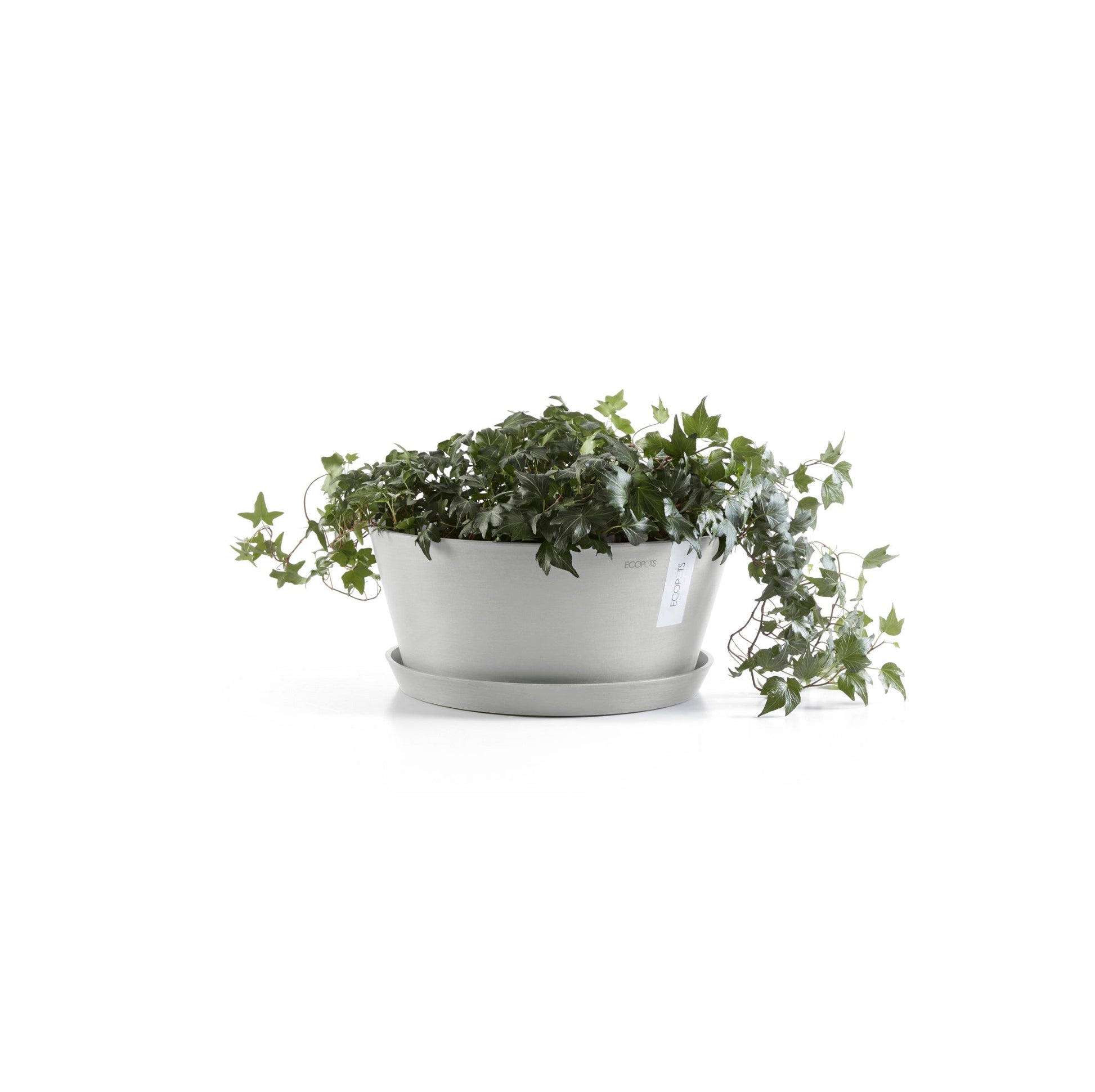 Kukkaruukku - Ecopots - Frankfurt 50cm valkoharmaa - Ecopotskauppa - Uuden aikakauden kukkaruukku