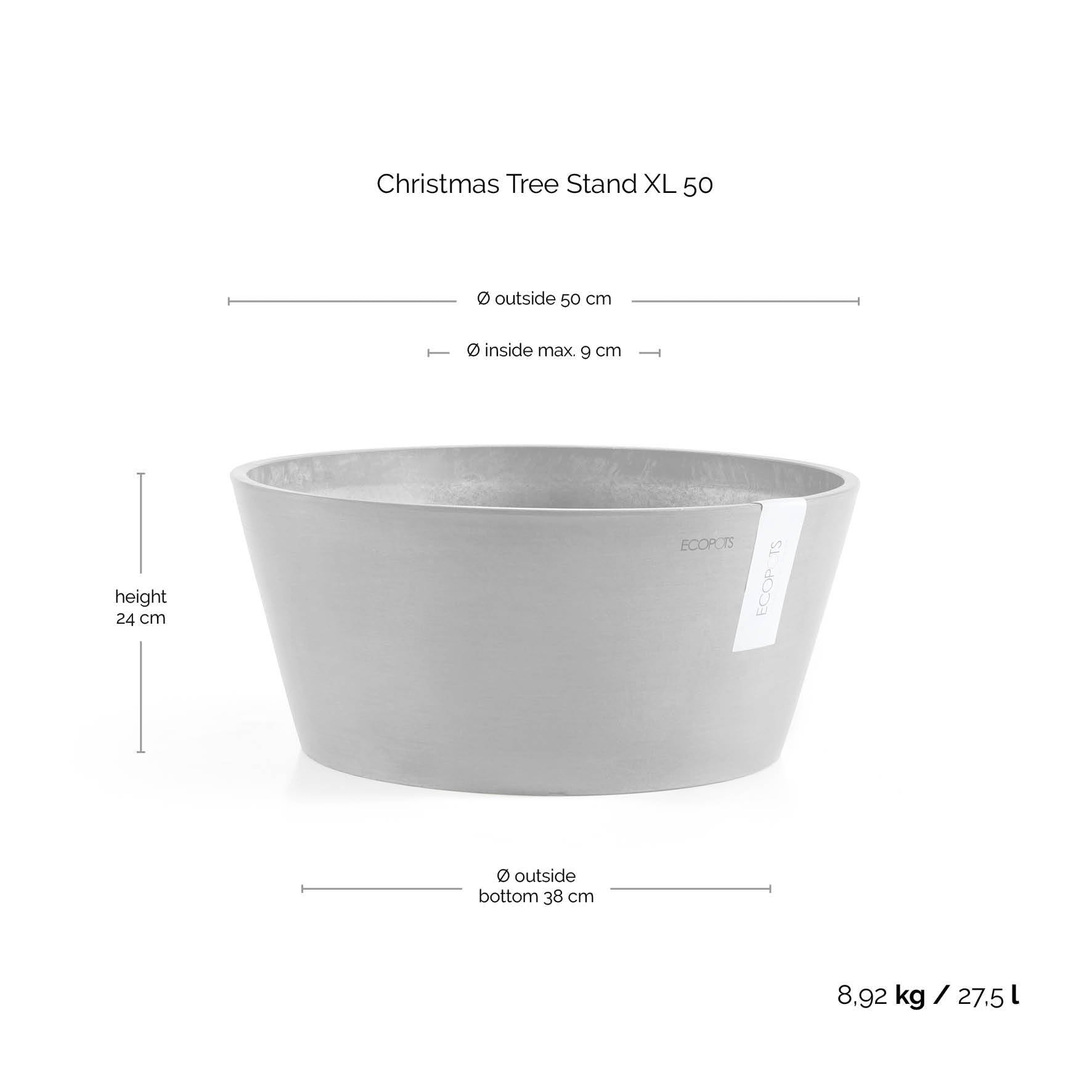 Kukkaruukku - Ecopots - Joulukuusenjalka XL tummanharmaa - Ecopots - Uuden aikakauden kukkaruukku kierrätysmateriaalista