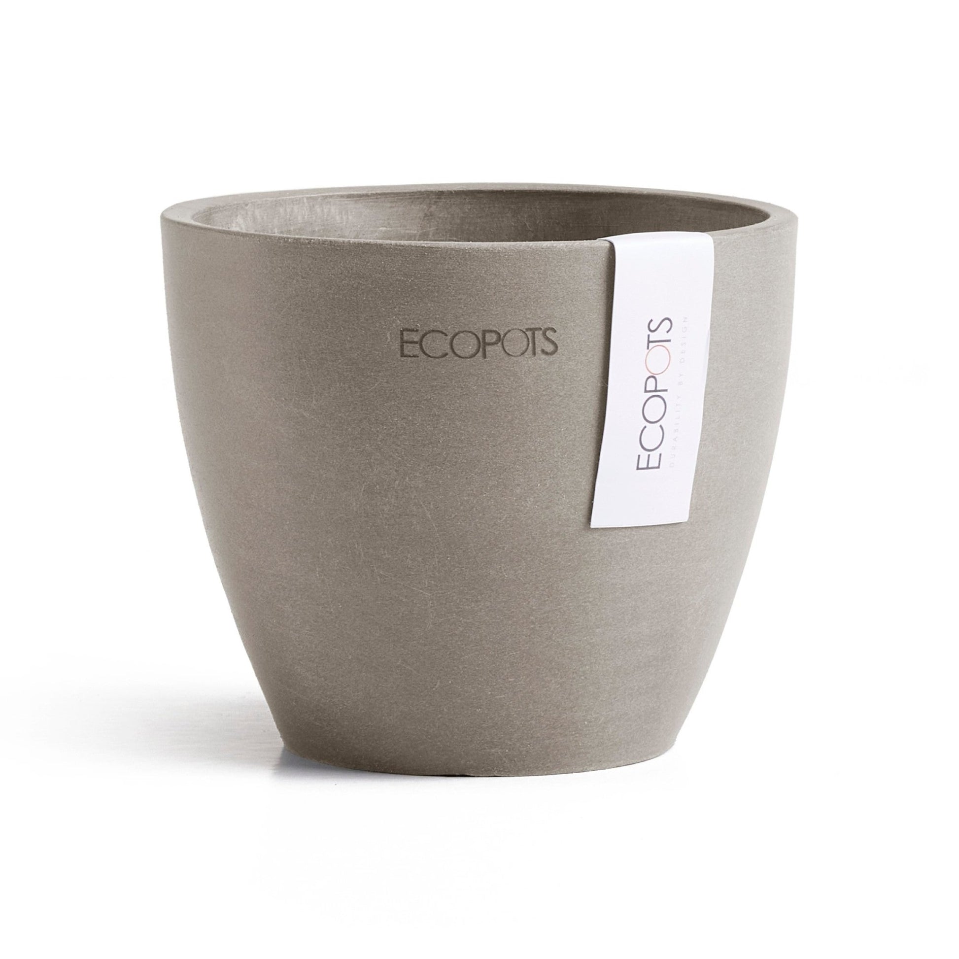 Kukkaruukku - Ecopots - Kukkaruukku Antwerpen 11cm taupe - Ecopots - Uuden aikakauden kukkaruukku kierrätysmateriaalista