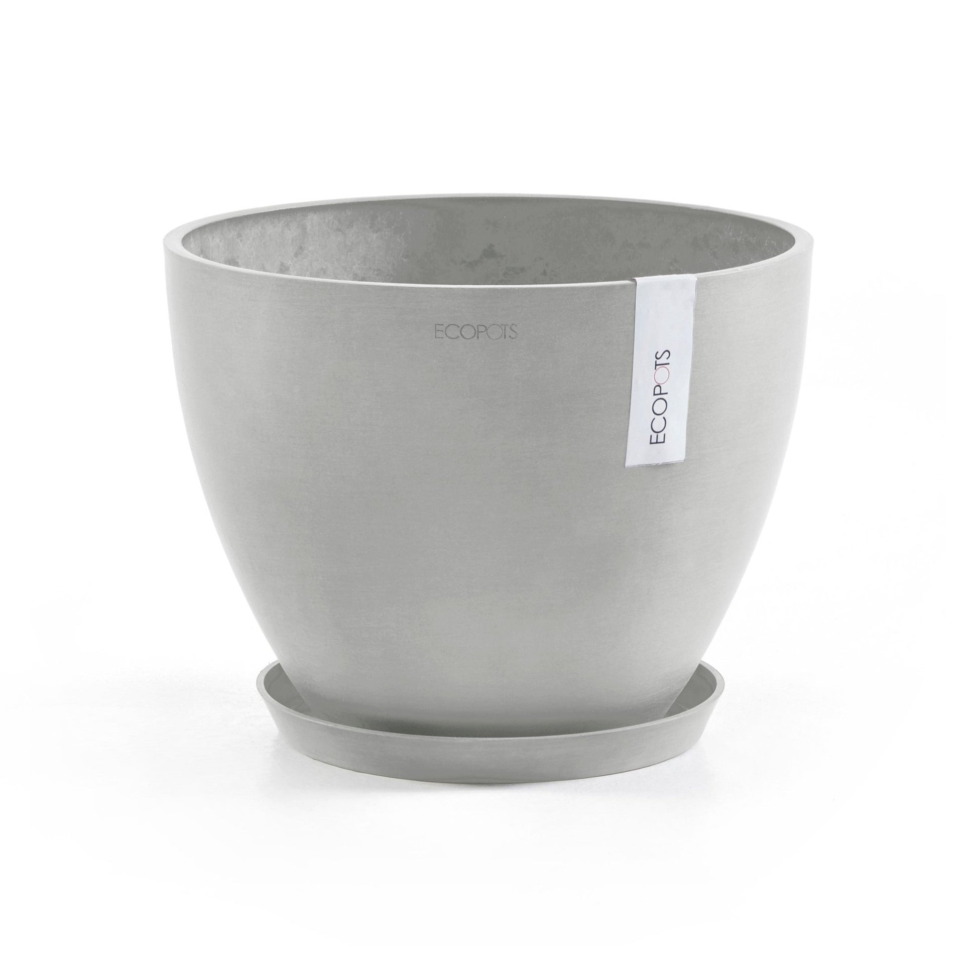 Kukkaruukku - Ecopots - Kukkaruukku Antwerpen 30cm valkoharmaa - Ecopots - Uuden aikakauden kukkaruukku kierrätysmateriaalista