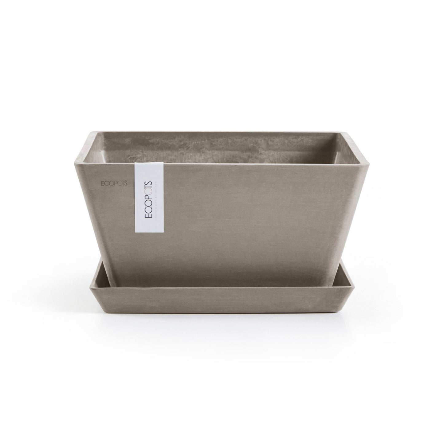 Kukkaruukku - Ecopots - Kukkaruukku Berliini 30cm taupe - Ecopots - Uuden aikakauden kukkaruukku kierrätysmateriaalista