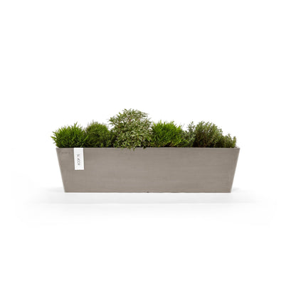Kukkaruukku Bruge 80cm taupe – kasvin kanssa