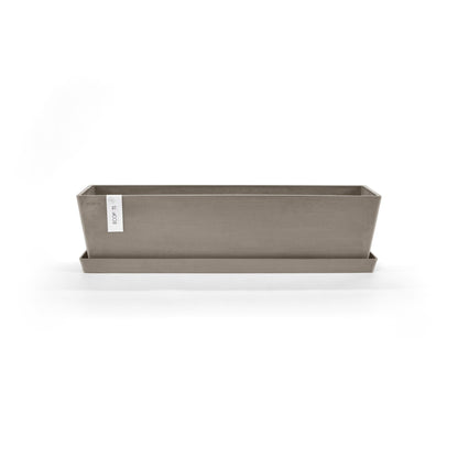 Kukkaruukku Bruge 80cm taupe – aluslautasen kanssa