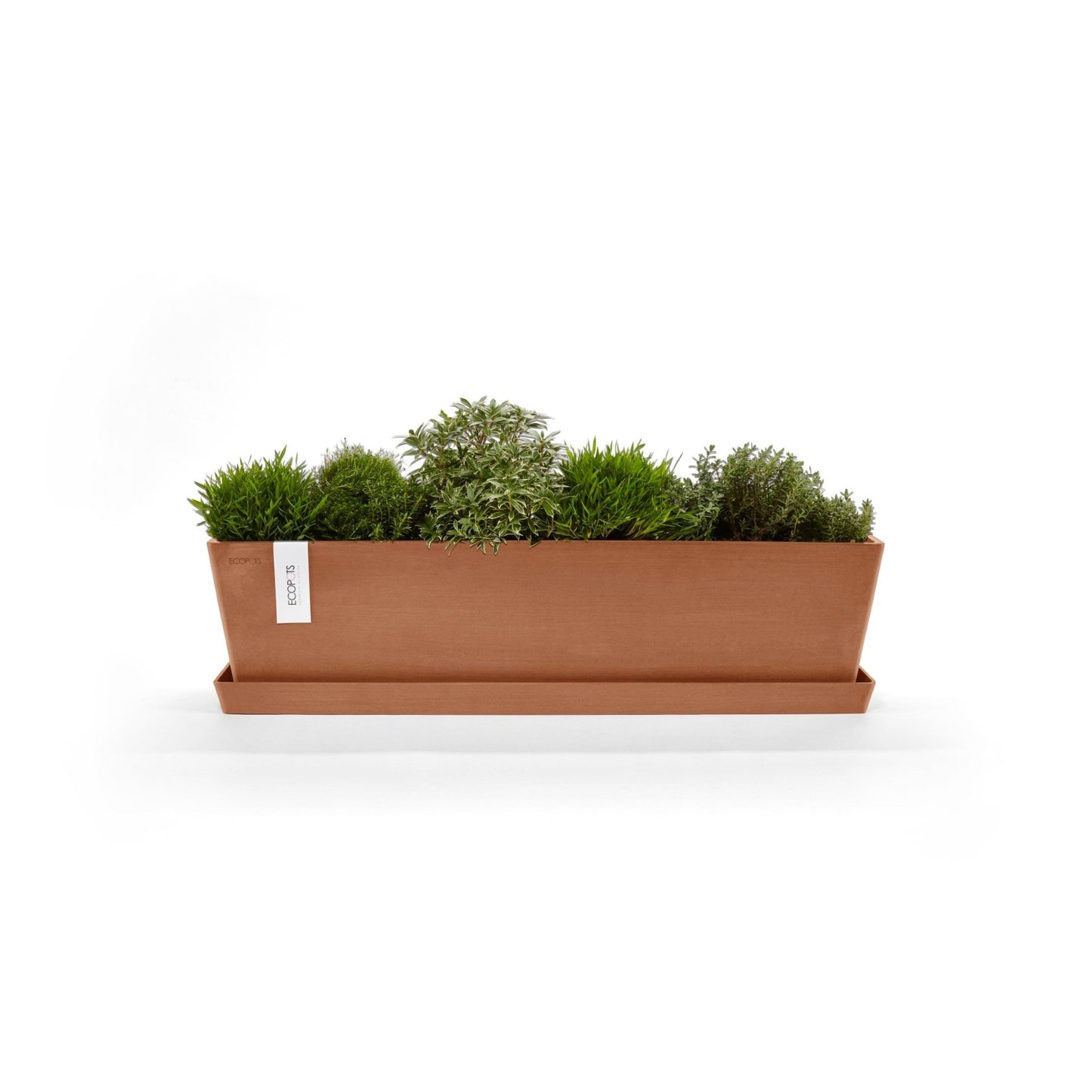 Kukkaruukku - Ecopots - Kukkaruukku Bruge 80cm terracotta - Ecopots - Uuden aikakauden kukkaruukku kierrätysmateriaalista