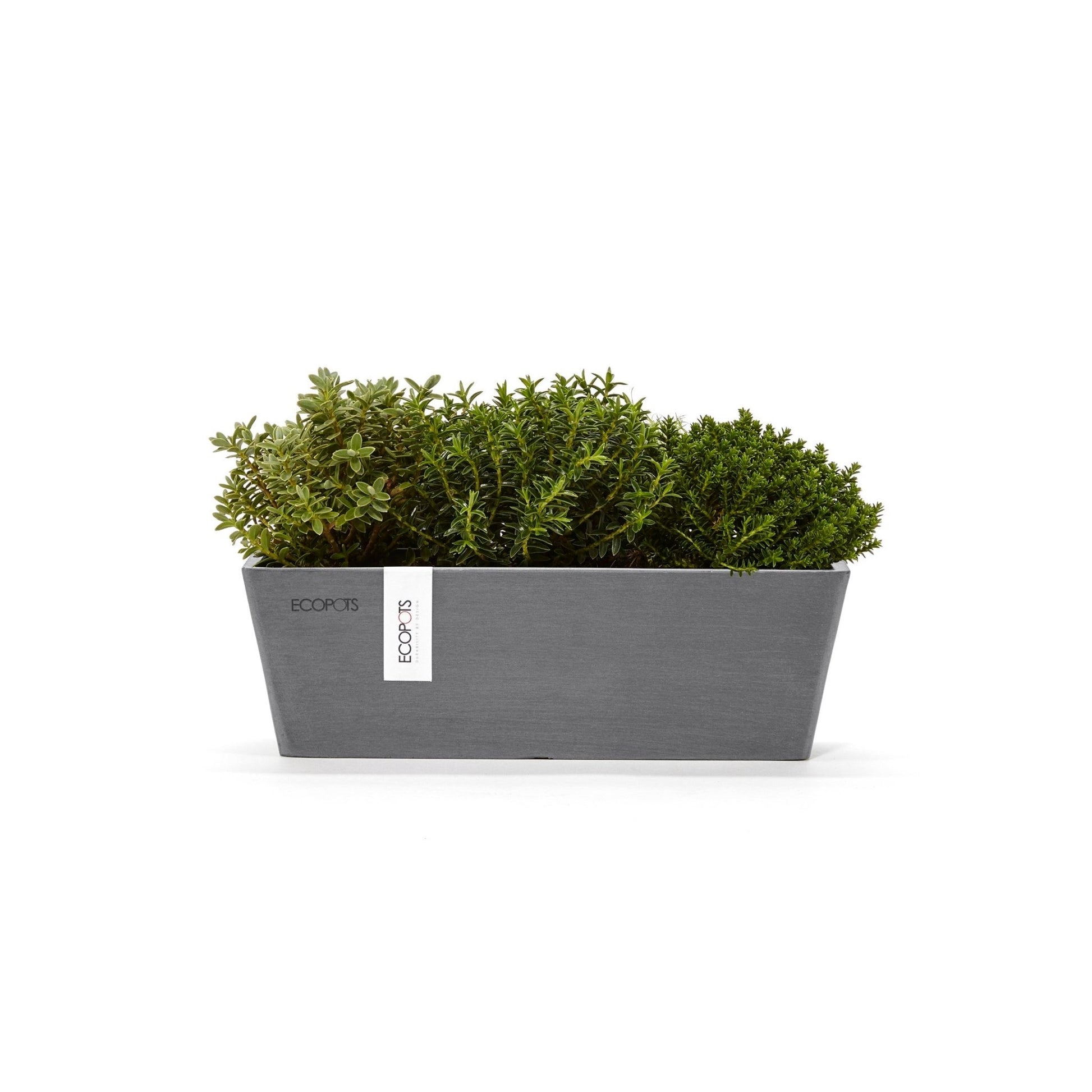 Kukkaruukku - Ecopots - Kukkaruukku Bruge mini 25cm harmaa - Ecopots - Uuden aikakauden kukkaruukku kierrätysmateriaalista