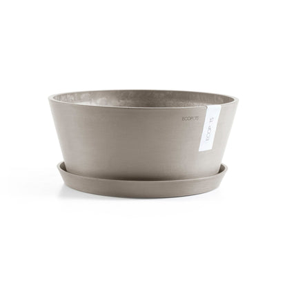 Kukkaruukku Frankfurt 30cm taupe – aluslautasen kanssa
