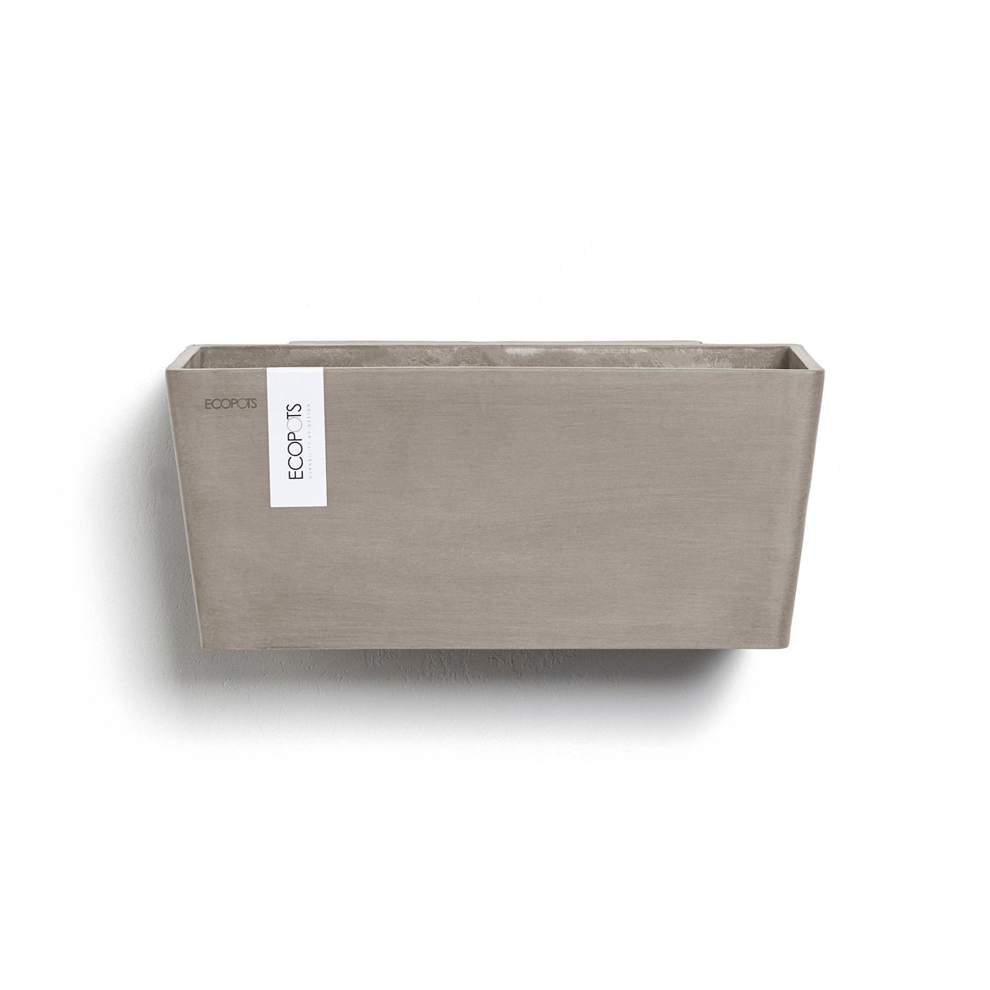 Kukkaruukku - Ecopots - Kukkaruukku Manhattan seinälle 35cm taupe - Ecopots - Uuden aikakauden kukkaruukku kierrätysmateriaalista