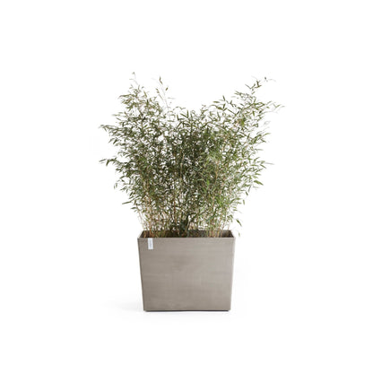 Kukkaruukku - Ecopots - Kukkaruukku Pariisi pyörillä 85cm taupe - Ecopots - Uuden aikakauden kukkaruukku kierrätysmateriaalista