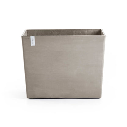 Kukkaruukku - Ecopots - Kukkaruukku Pariisi pyörillä 85cm taupe - Ecopots - Uuden aikakauden kukkaruukku kierrätysmateriaalista