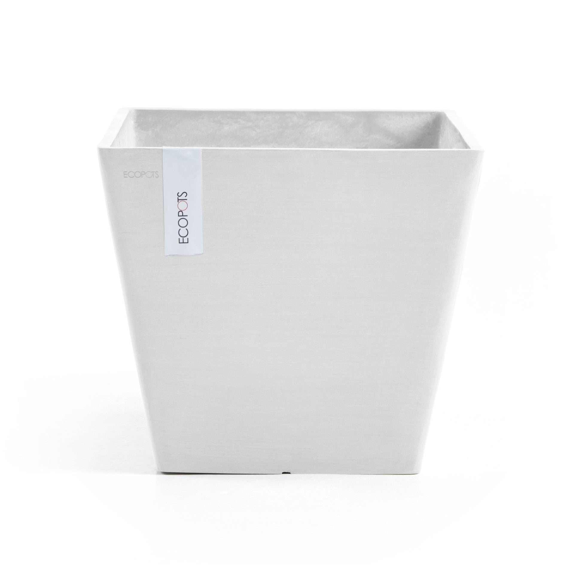 Kukkaruukku - Ecopots - Kukkaruukku Rotterdam 40cm valkoinen - Ecopots - Uuden aikakauden kukkaruukku kierrätysmateriaalista