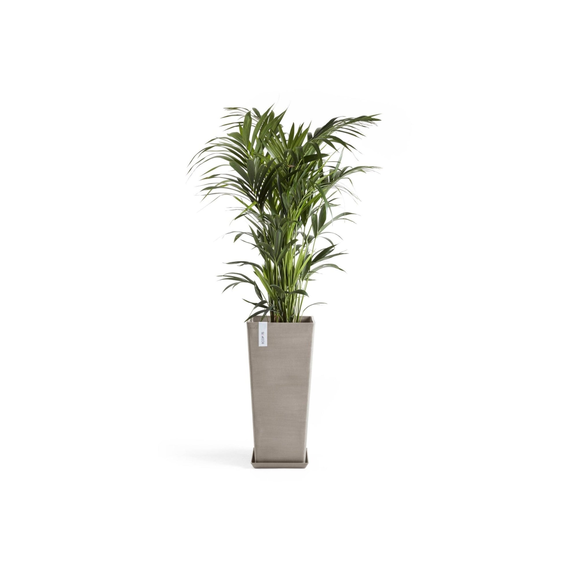 Kukkaruukku - Ecopots - Kukkaruukku Rotterdam korkea 70cm taupe - Ecopots - Uuden aikakauden kukkaruukku kierrätysmateriaalista