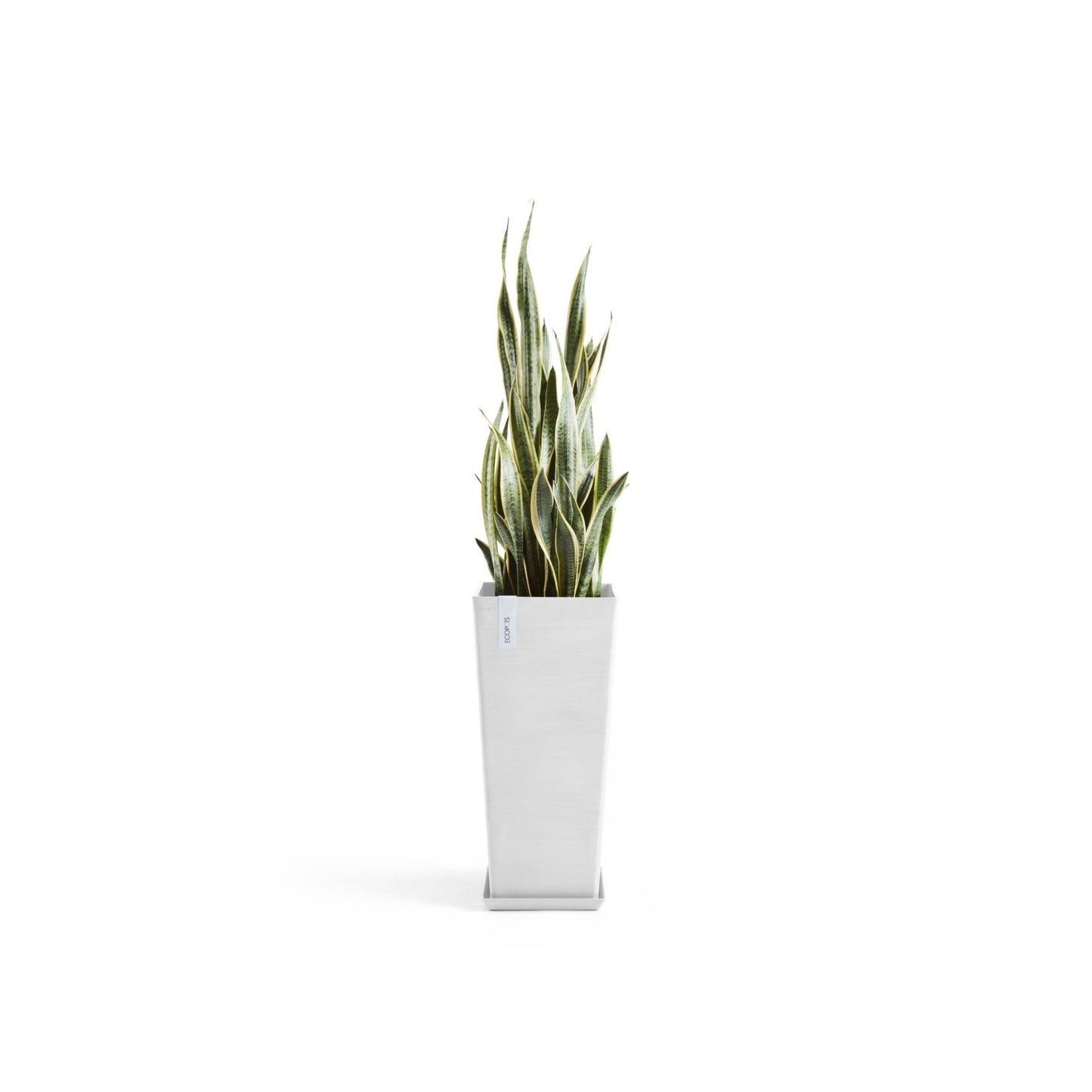 Kukkaruukku - Ecopots - Kukkaruukku Rotterdam korkea 70cm valkoinen - Ecopots - Uuden aikakauden kukkaruukku kierrätysmateriaalista