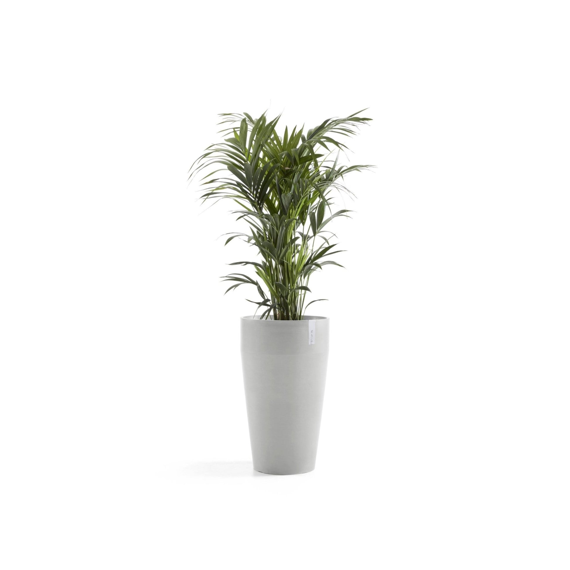 Kukkaruukku - Ecopots - Kukkaruukku Sankara korkea 75cm valkoharmaa - Ecopots - Uuden aikakauden kukkaruukku kierrätysmateriaalista