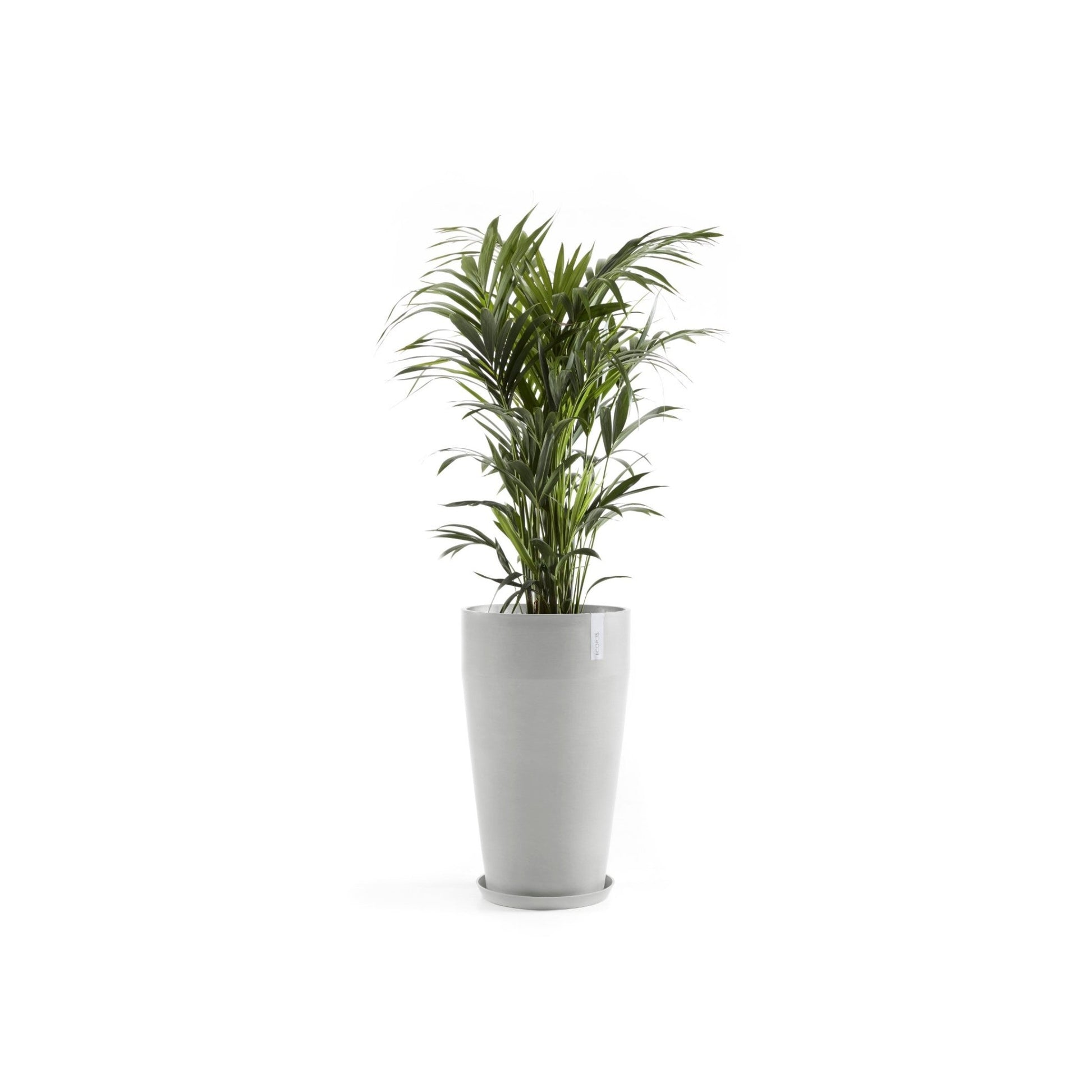 Kukkaruukku - Ecopots - Kukkaruukku Sankara korkea 75cm valkoharmaa - Ecopots - Uuden aikakauden kukkaruukku kierrätysmateriaalista