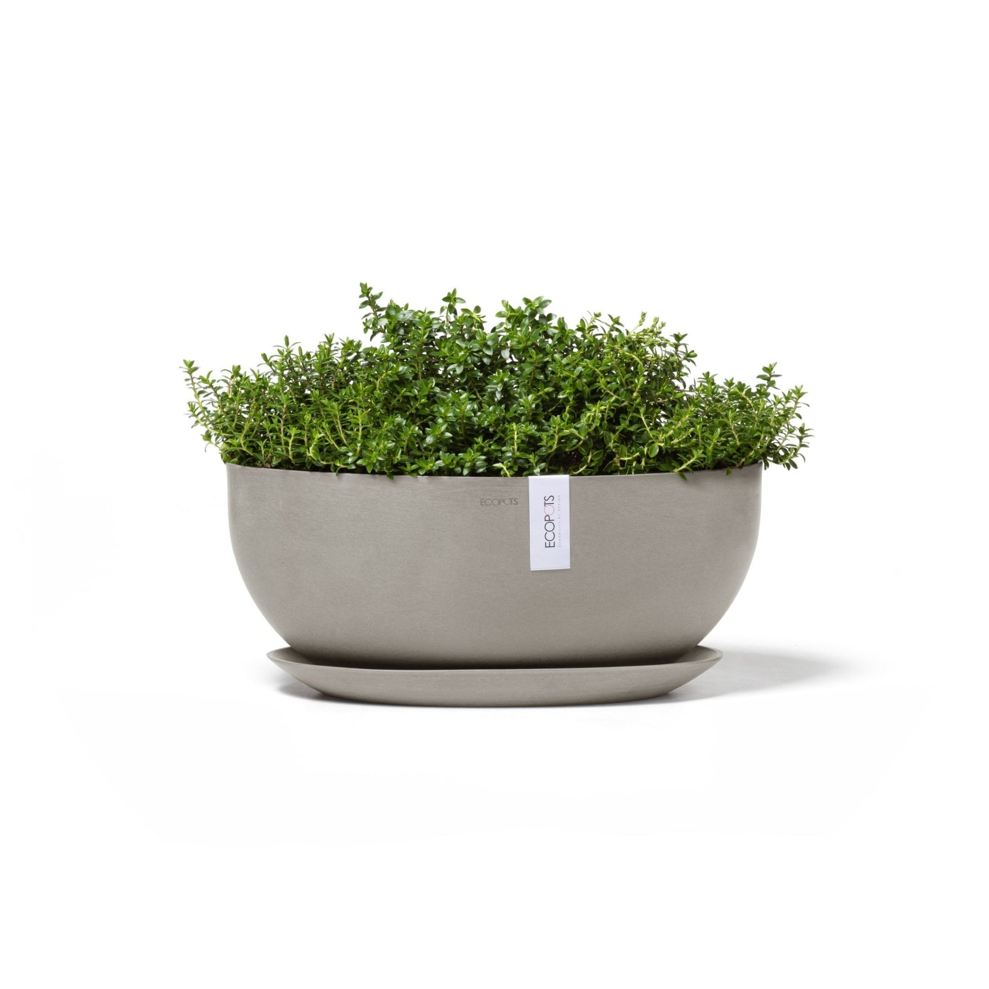 Kukkaruukku - Ecopots - Kukkaruukku Sofia 43cm taupe - Ecopots - Uuden aikakauden kukkaruukku kierrätysmateriaalista