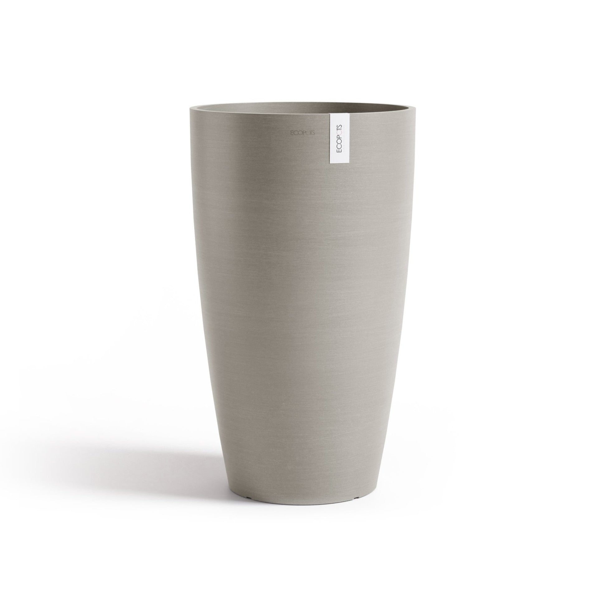 Kukkaruukku - Ecopots - Kukkaruukku Tukholma korkea 60cm taupe - Ecopots - Uuden aikakauden kukkaruukku kierrätysmateriaalista