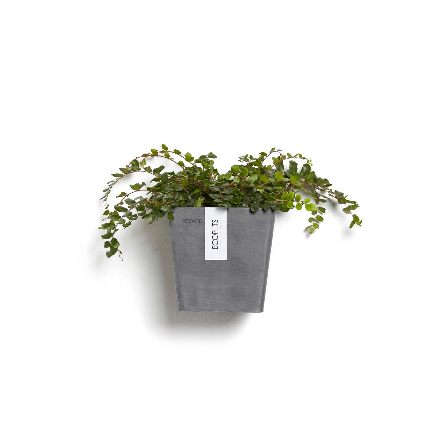 Kukkaruukku - Ecopots - Manhattan seinä 15cm harmaa - Ecopotskauppa - Uuden aikakauden kukkaruukku