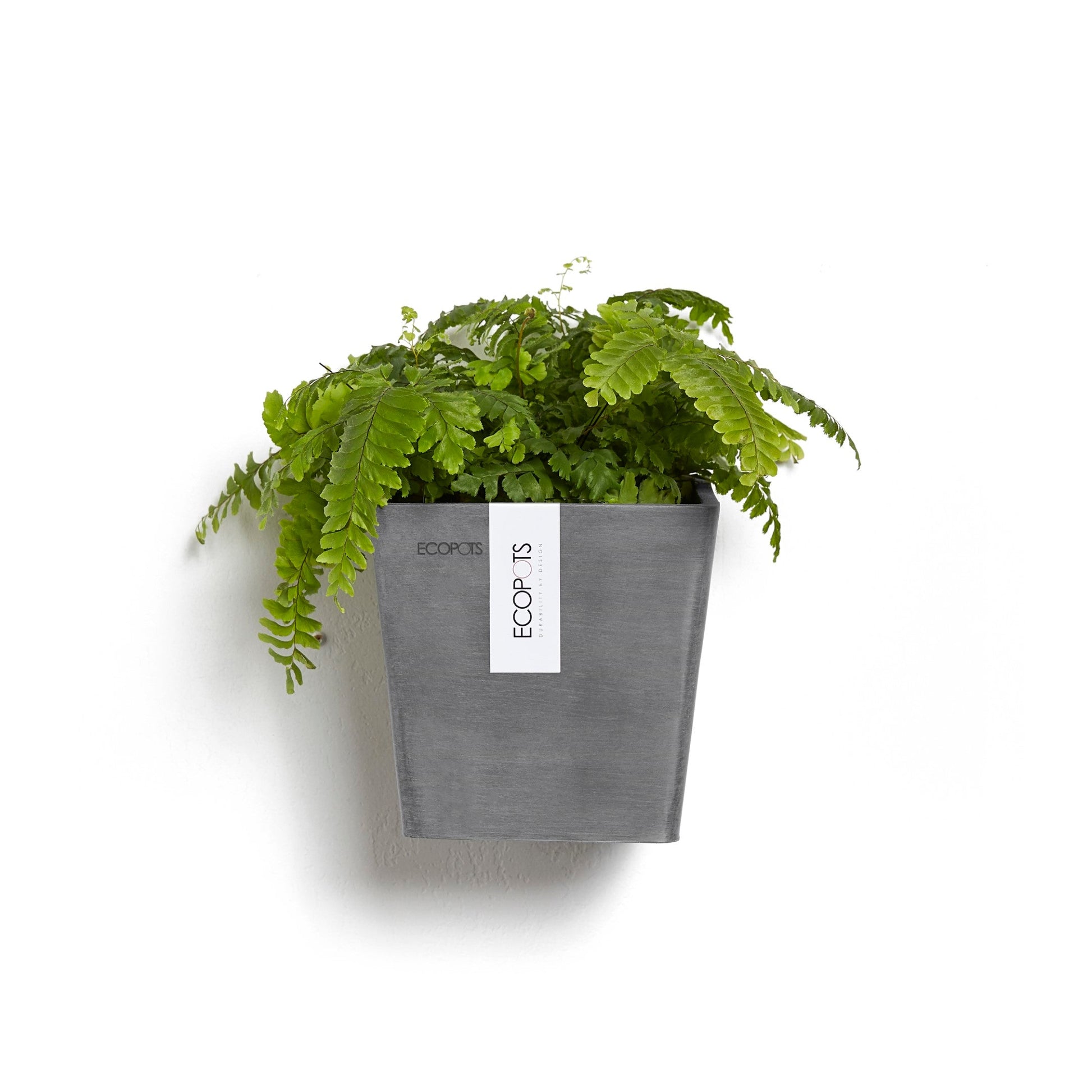 Kukkaruukku - Ecopots - Manhattan seinä 15cm harmaa - Ecopotskauppa - Uuden aikakauden kukkaruukku