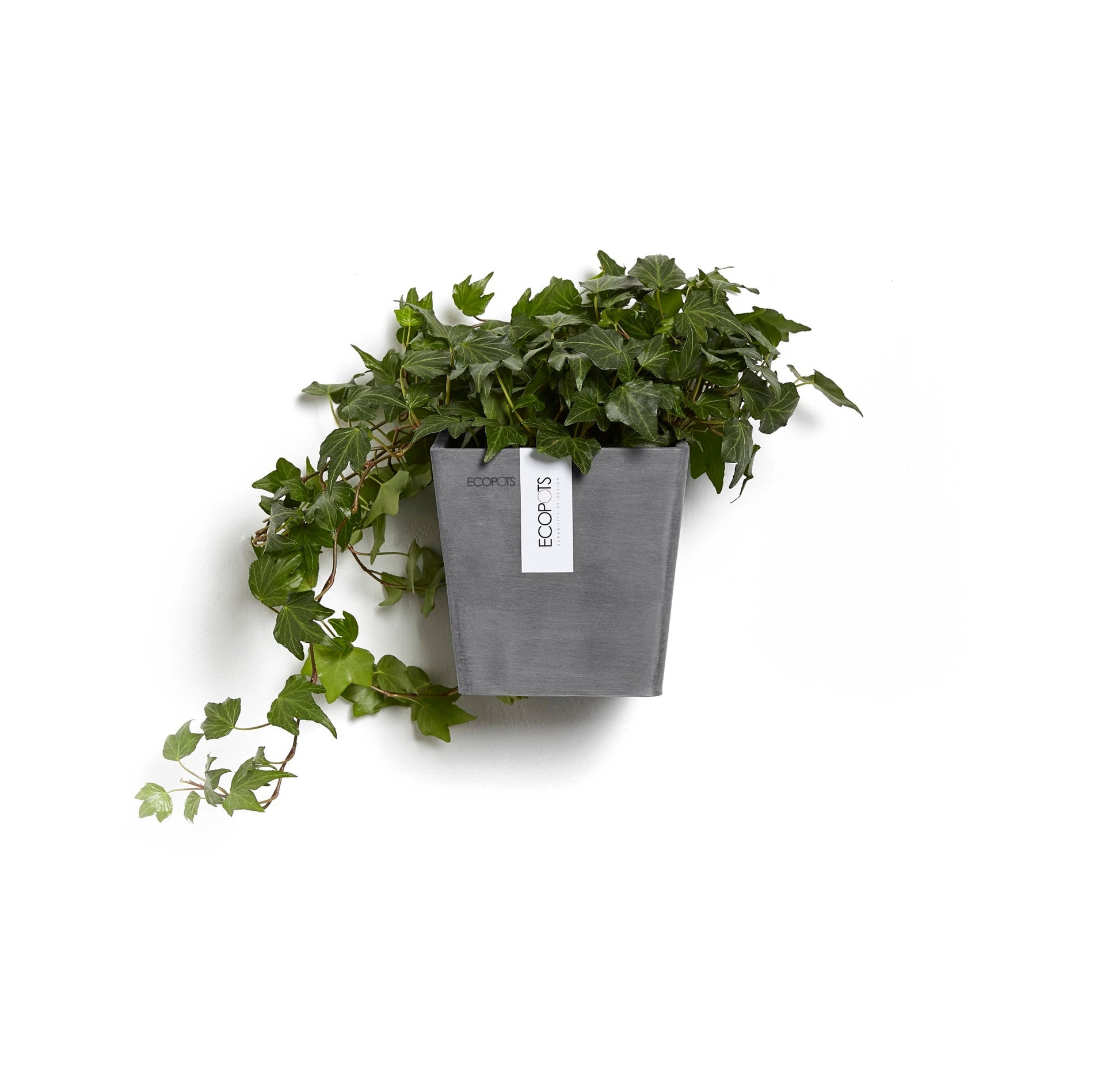 Kukkaruukku - Ecopots - Manhattan seinä 15cm harmaa - Ecopotskauppa - Uuden aikakauden kukkaruukku