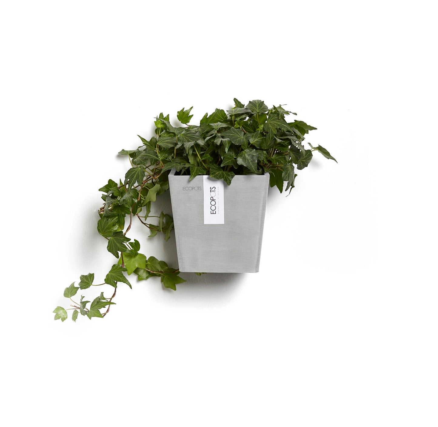 Kukkaruukku - Ecopots - Manhattan seinä 15cm valkoharmaa - Ecopotskauppa - Uuden aikakauden kukkaruukku