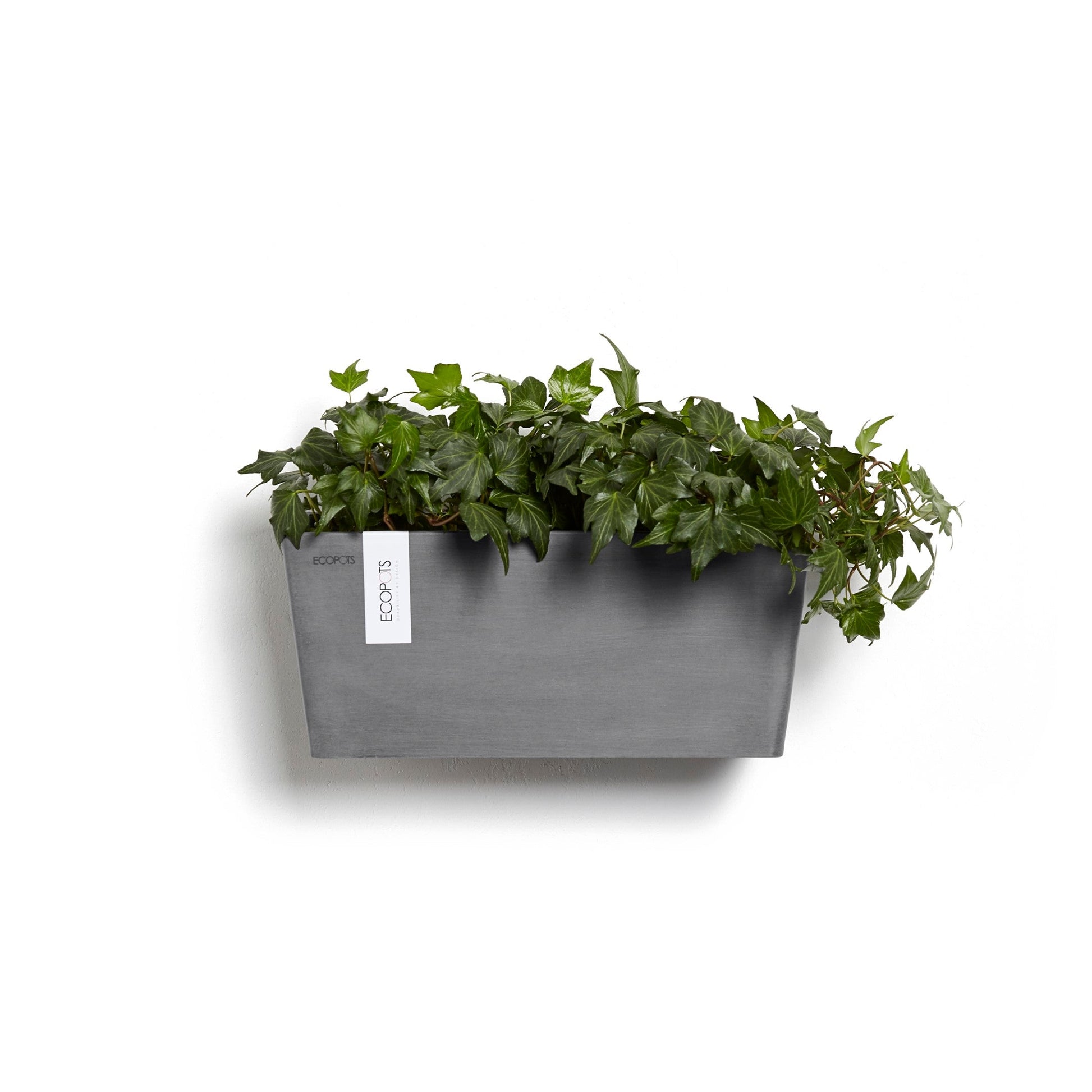 Kukkaruukku - Ecopots - Manhattan seinä 35cm harmaa - Ecopotskauppa - Uuden aikakauden kukkaruukku