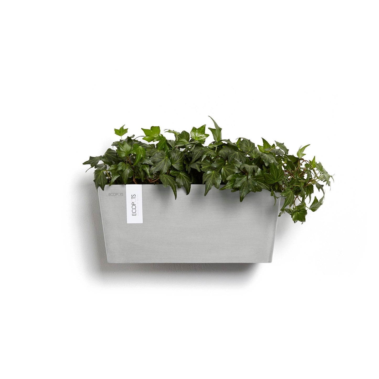 Kukkaruukku - Ecopots - Manhattan seinä 35cm valkoharmaa - Ecopotskauppa - Uuden aikakauden kukkaruukku