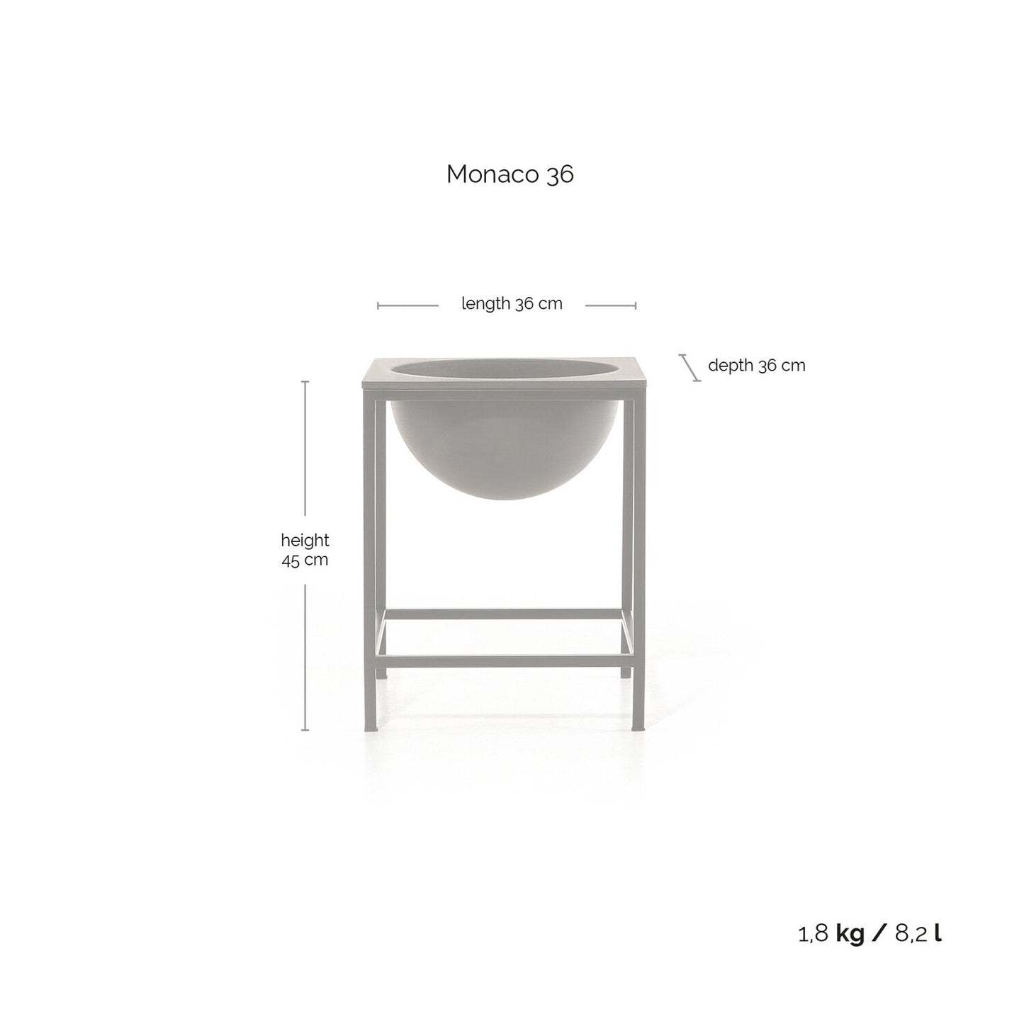 Kukkaruukku - Ecopots - Monaco 36cm - Ecopotskauppa - Uuden aikakauden kukkaruukku