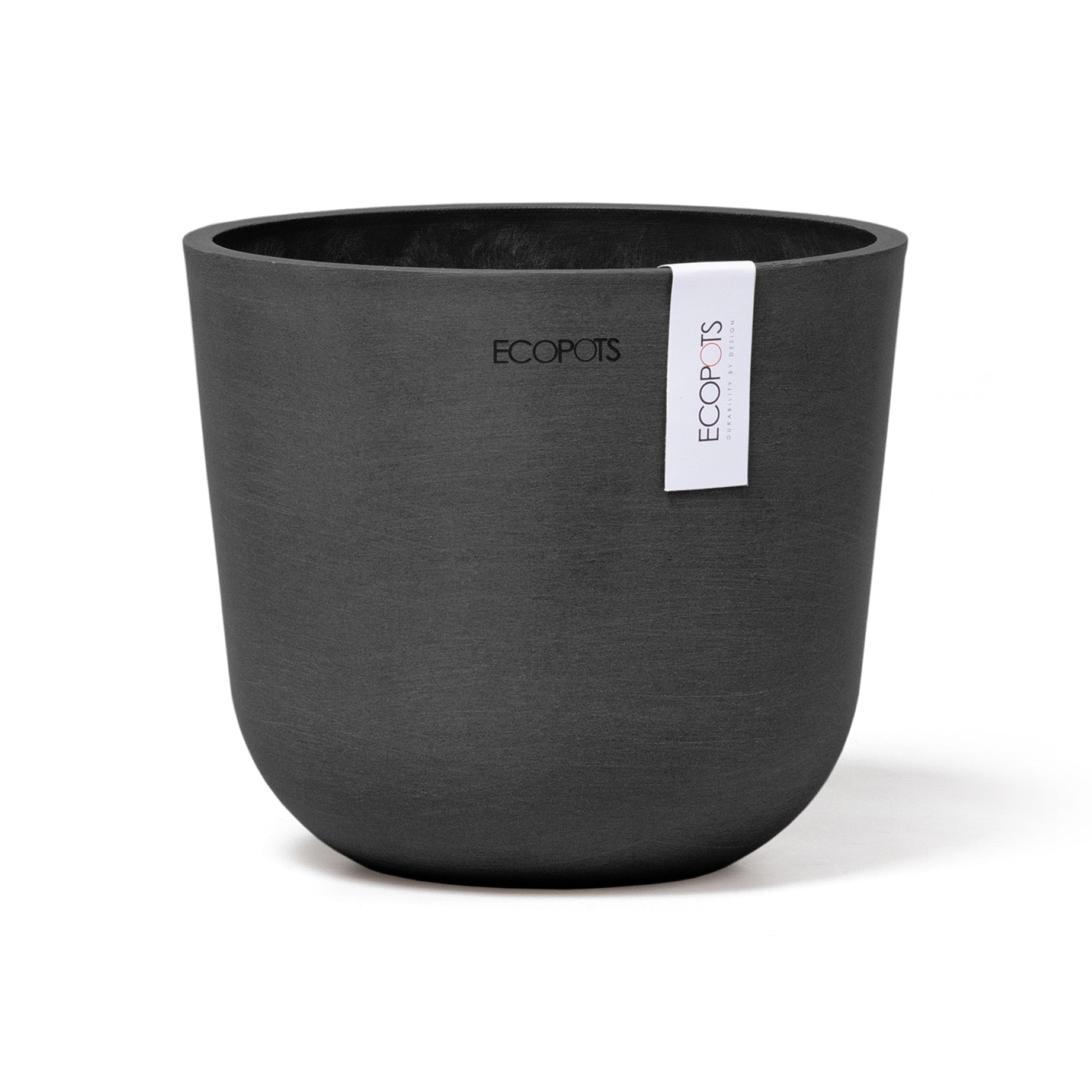 Kukkaruukku - Ecopots - Oslo 16cm tummanharmaa - Ecopotskauppa - Uuden aikakauden kukkaruukku