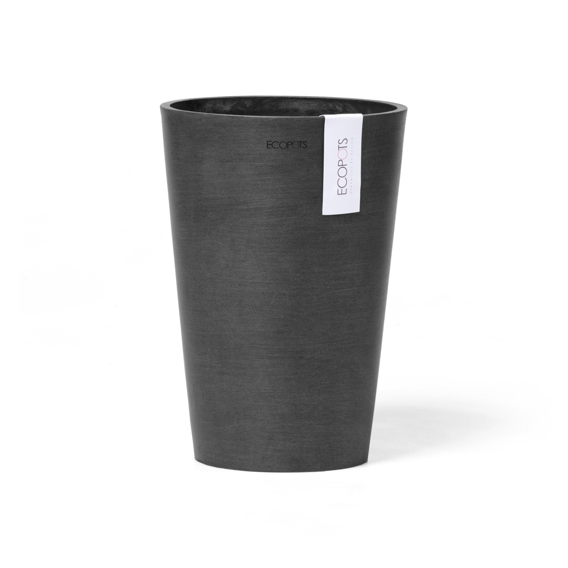 Kukkaruukku - Ecopots - Pisa 14cm tummanharmaa - Ecopotskauppa - Uuden aikakauden kukkaruukku