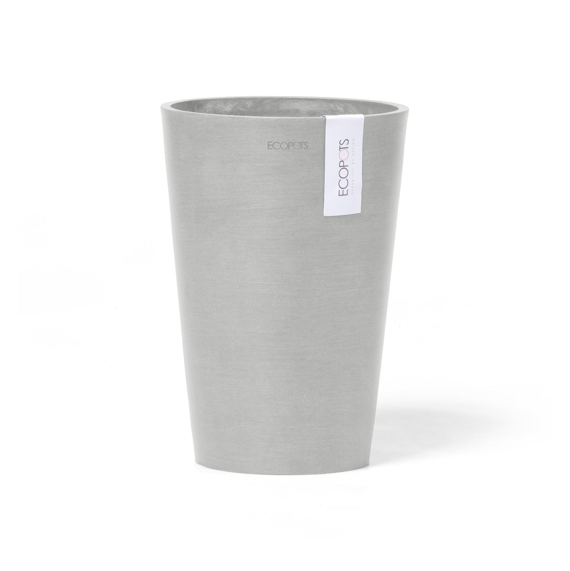 Kukkaruukku - Ecopots - Pisa 17,5cm valkoharmaa - Ecopotskauppa - Uuden aikakauden kukkaruukku