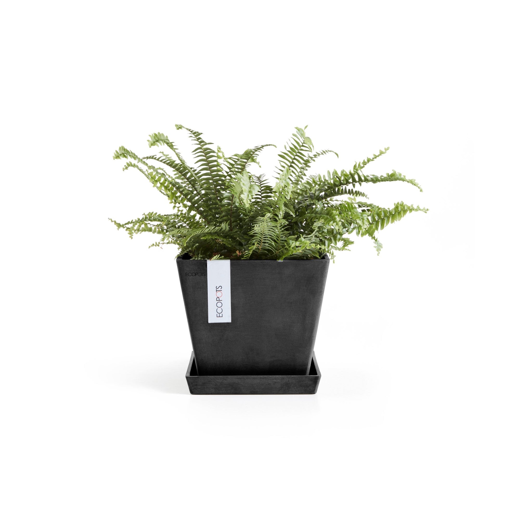 Kukkaruukku - Ecopots - Rotterdam 20cm tummanharmaa - Ecopotskauppa - Uuden aikakauden kukkaruukku