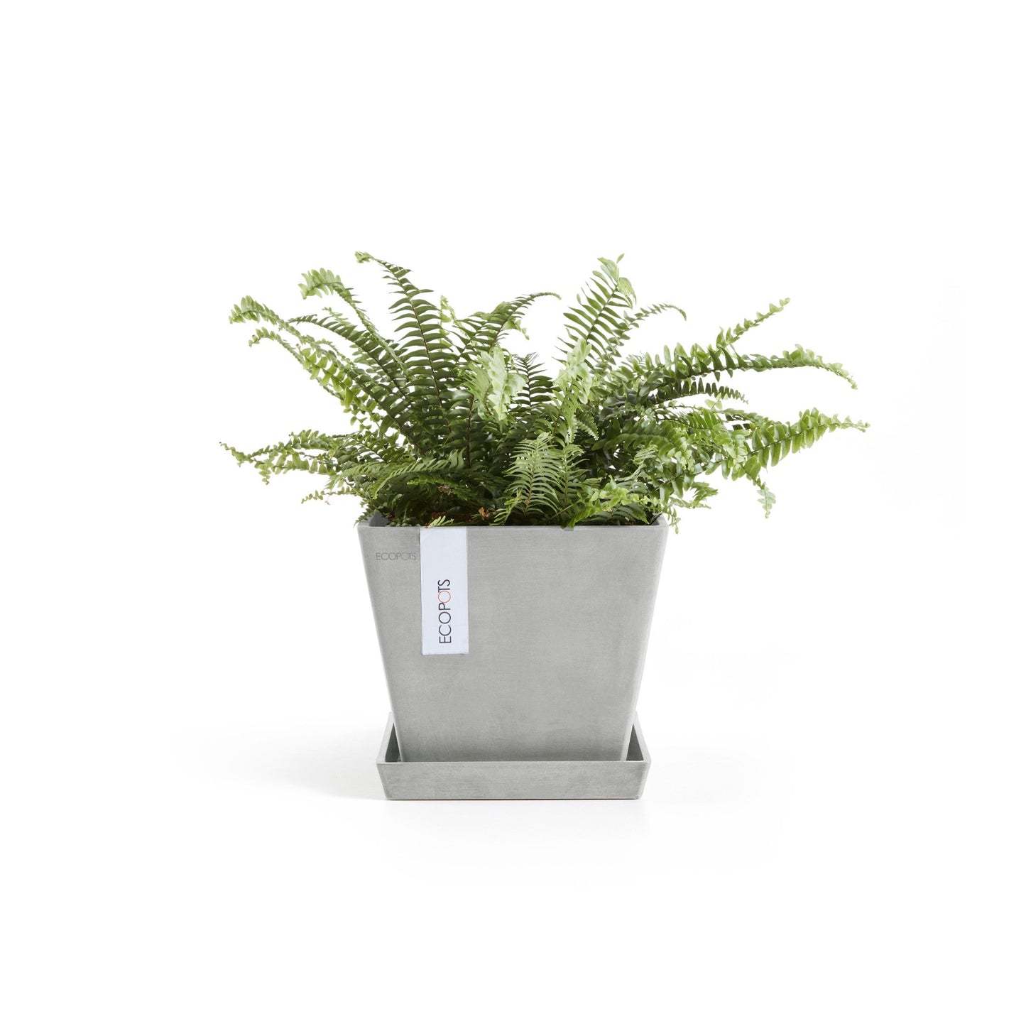 Kukkaruukku - Ecopots - Rotterdam 20cm valkoharmaa - Ecopotskauppa - Uuden aikakauden kukkaruukku