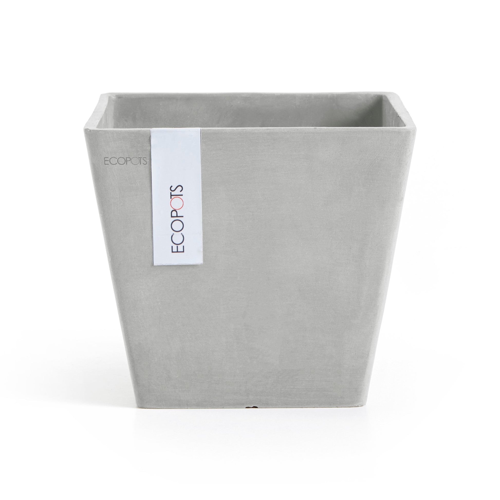 Kukkaruukku - Ecopots - Rotterdam 20cm valkoharmaa - Ecopotskauppa - Uuden aikakauden kukkaruukku