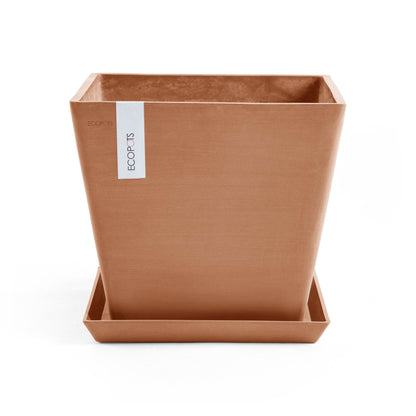Kukkaruukku Rotterdam 30cm terracotta – aluslautasen kanssa