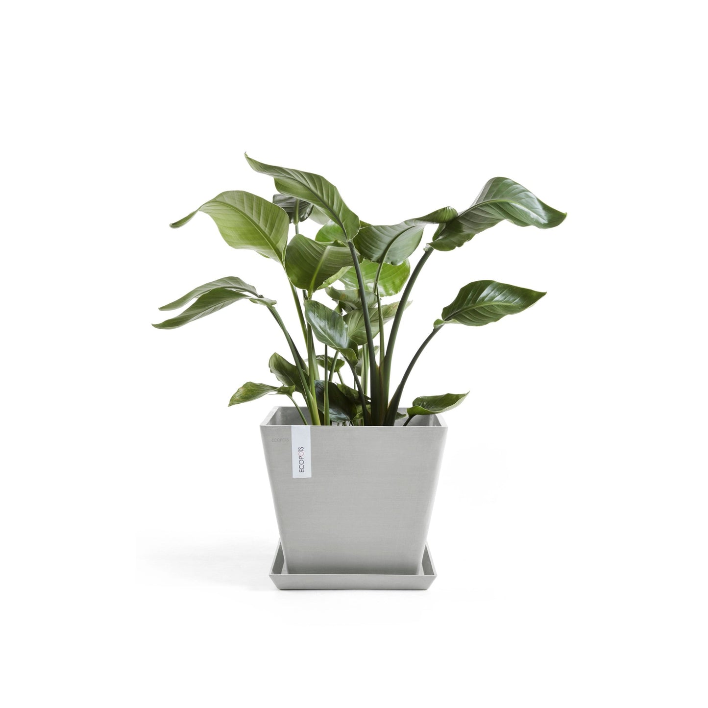 Kukkaruukku - Ecopots - Rotterdam 40cm valkoharmaa - Ecopotskauppa - Uuden aikakauden kukkaruukku