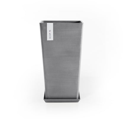 Kukkaruukku - Ecopots - Rotterdam keskikorkea 56cm harmaa - Ecopotskauppa - Uuden aikakauden kukkaruukku