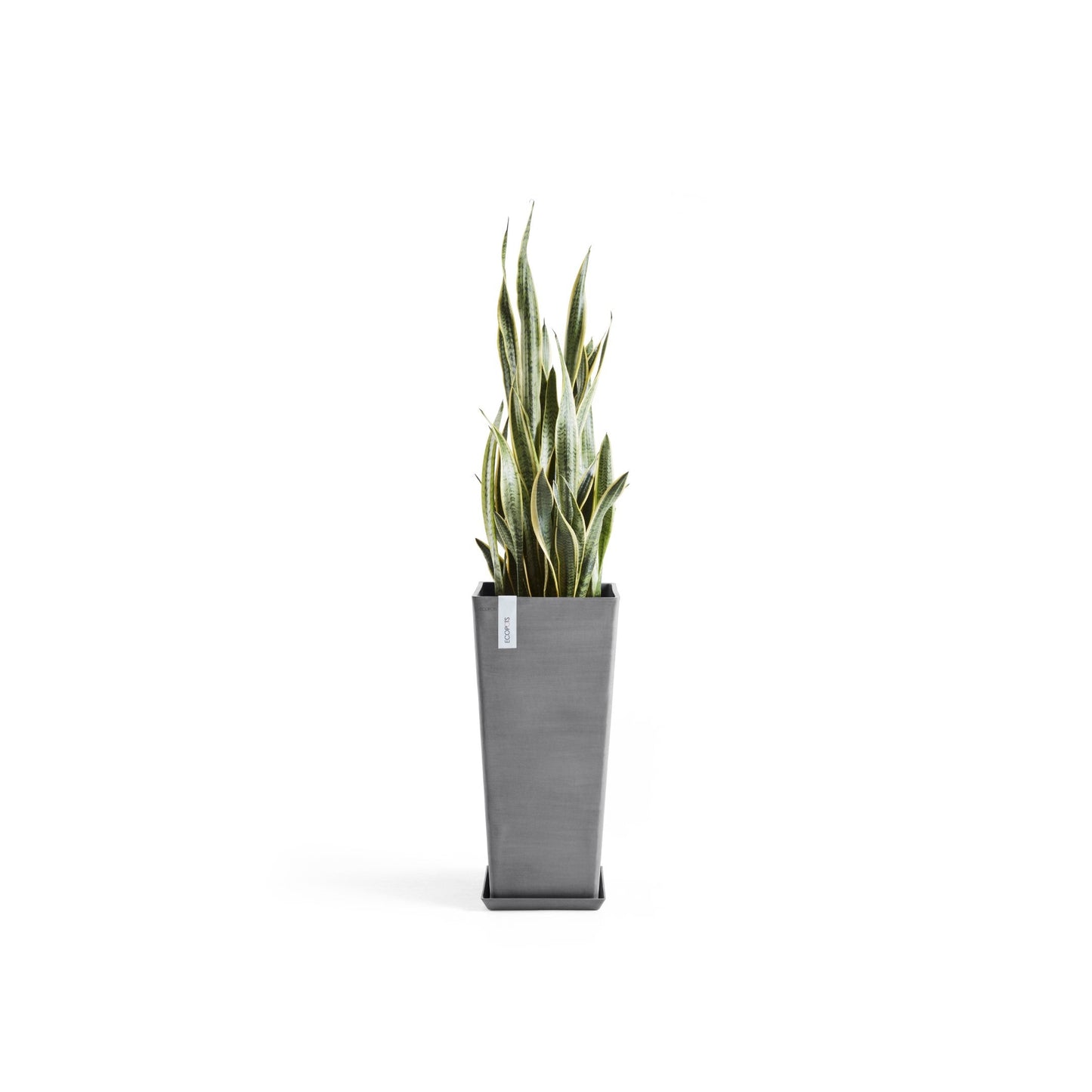 Kukkaruukku - Ecopots - Rotterdam korkea 70cm harmaa - Ecopotskauppa - Uuden aikakauden kukkaruukku