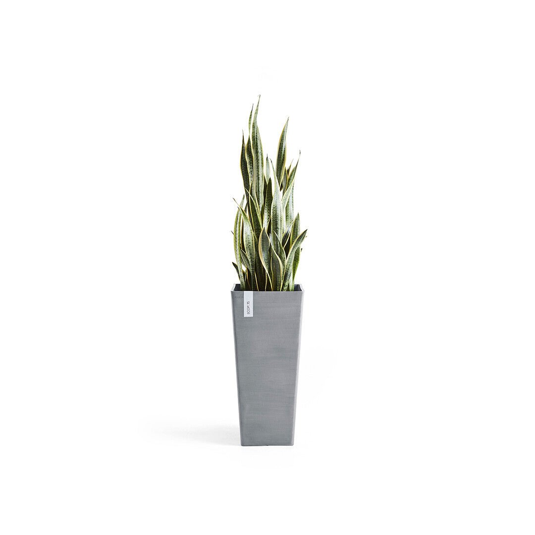 Kukkaruukku - Ecopots - Rotterdam korkea 70cm siniharmaa - Ecopotskauppa - Uuden aikakauden kukkaruukku