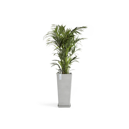 Kukkaruukku - Ecopots - Rotterdam korkea 70cm valkoharmaa - Ecopotskauppa - Uuden aikakauden kukkaruukku
