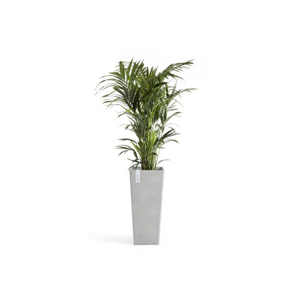 Kukkaruukku - Ecopots - Rotterdam korkea 70cm valkoharmaa - Ecopotskauppa - Uuden aikakauden kukkaruukku
