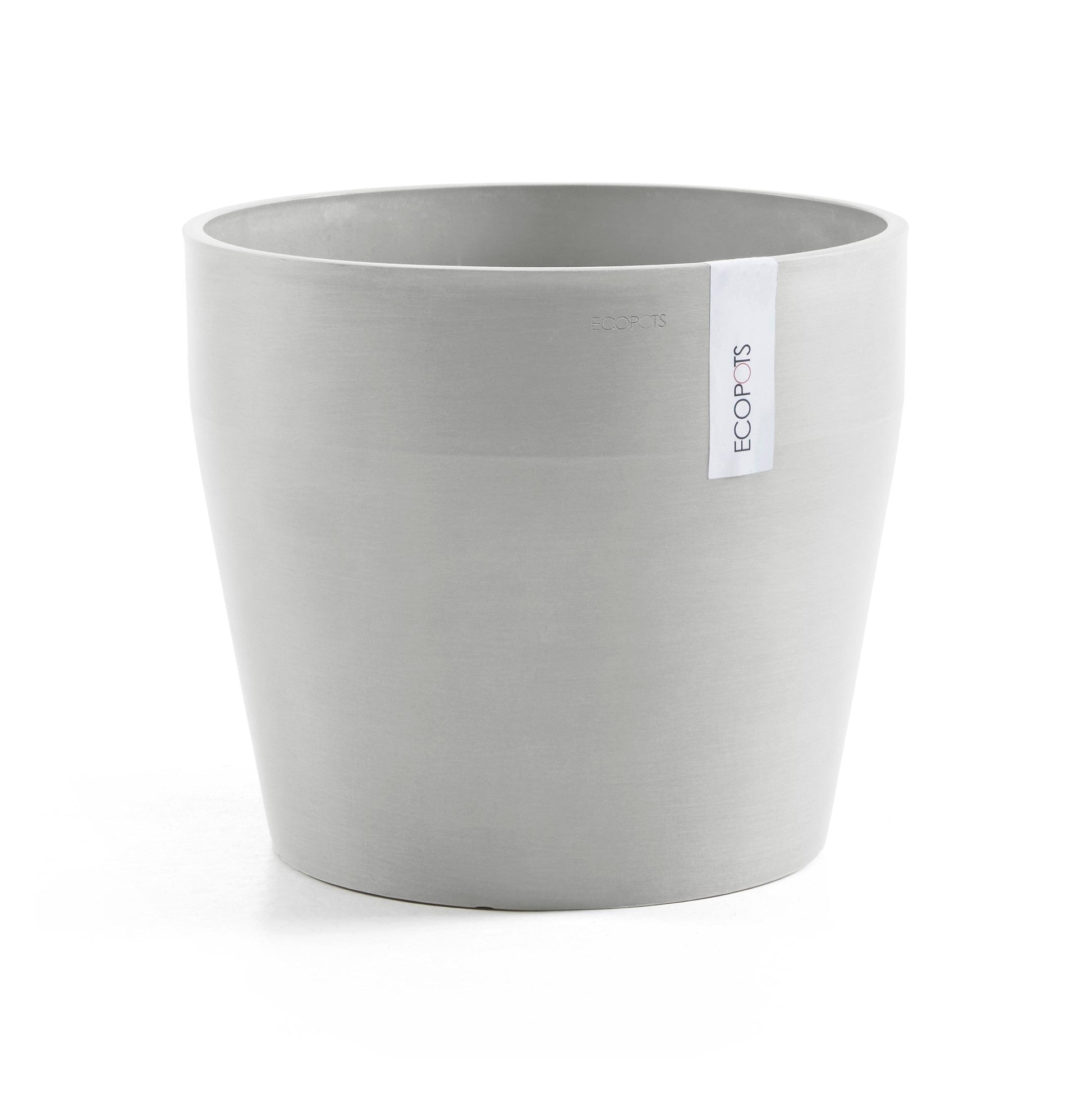 Kukkaruukku - Ecopots - Sankara 40cm valkoharmaa - Ecopotskauppa - Uuden aikakauden kukkaruukku