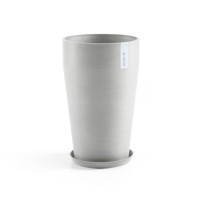 Kukkaruukku - Ecopots - Sankara keskikorkea 55cm valkoharmaa - Ecopotskauppa - Uuden aikakauden kukkaruukku
