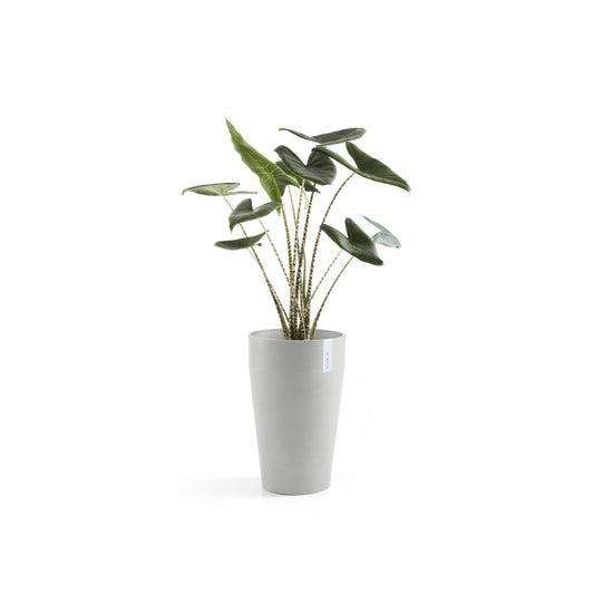 Kukkaruukku - Ecopots - Sankara keskikorkea 55cm valkoharmaa - Ecopotskauppa - Uuden aikakauden kukkaruukku