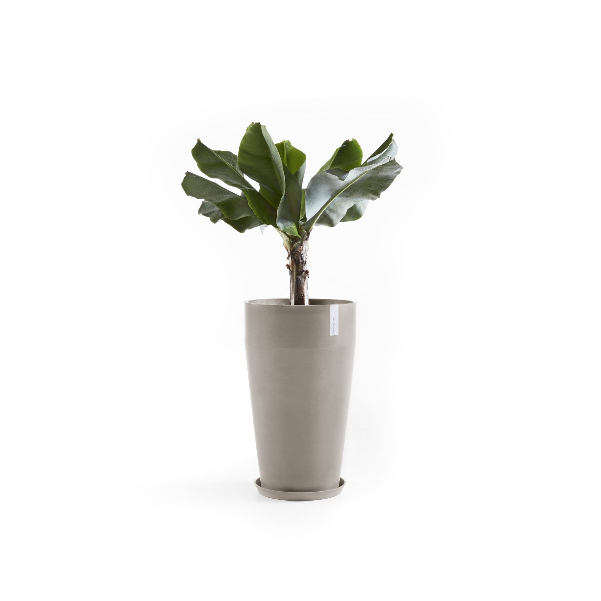 Kukkaruukku - Ecopots - Sankara korkea 75cm taupe - Ecopotskauppa - Uuden aikakauden kukkaruukku