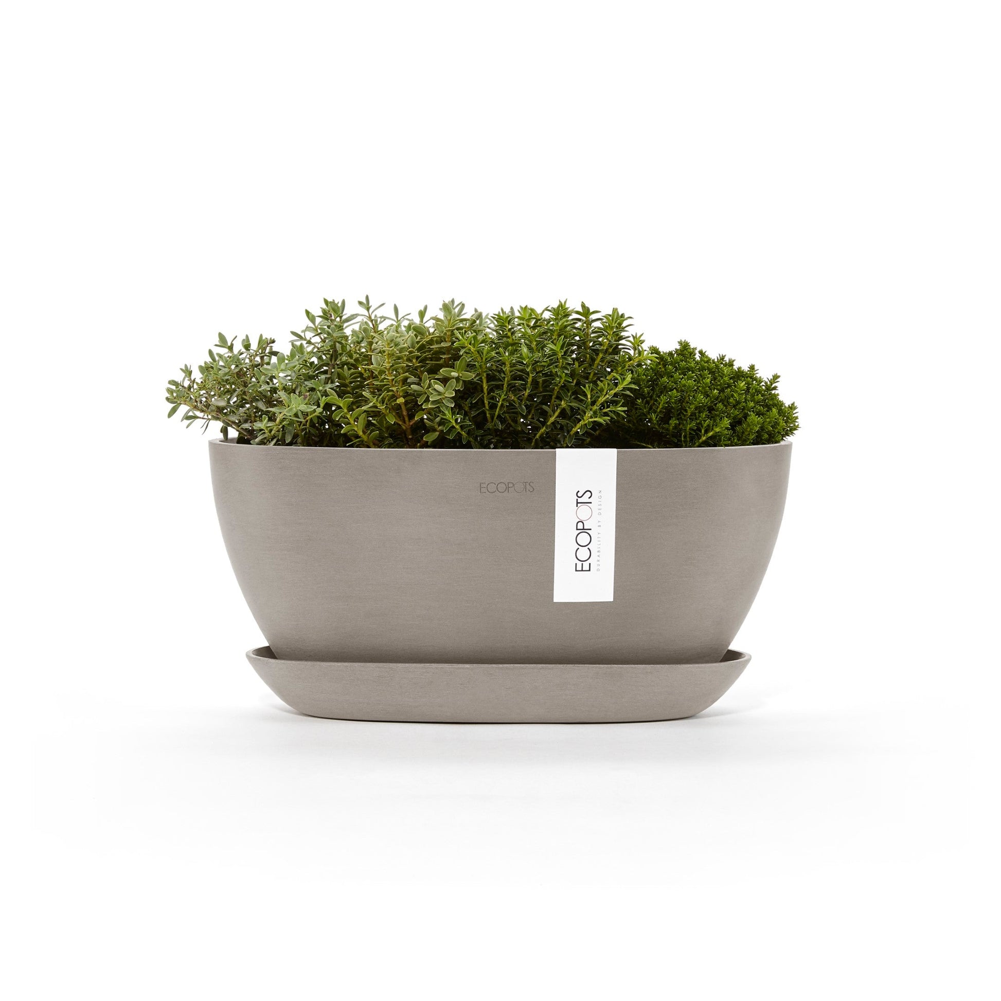 Kukkaruukku - Ecopots - Sofia 30cm taupe - Ecopotskauppa - Uuden aikakauden kukkaruukku