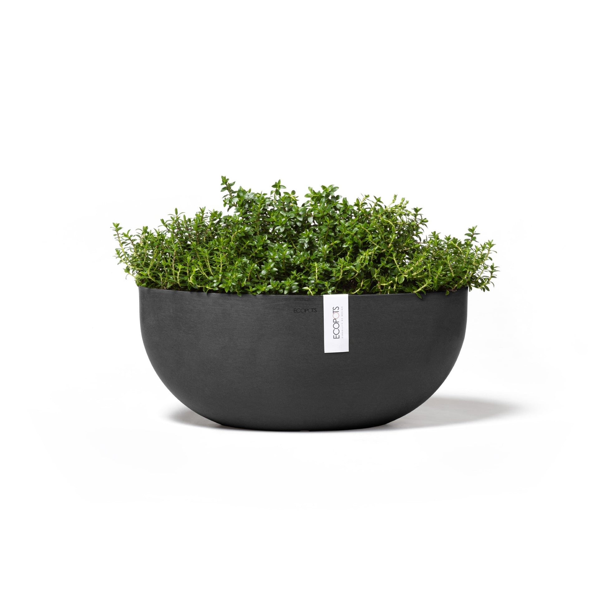 Kukkaruukku - Ecopots - Sofia 43cm tummanharmaa - Ecopotskauppa - Uuden aikakauden kukkaruukku