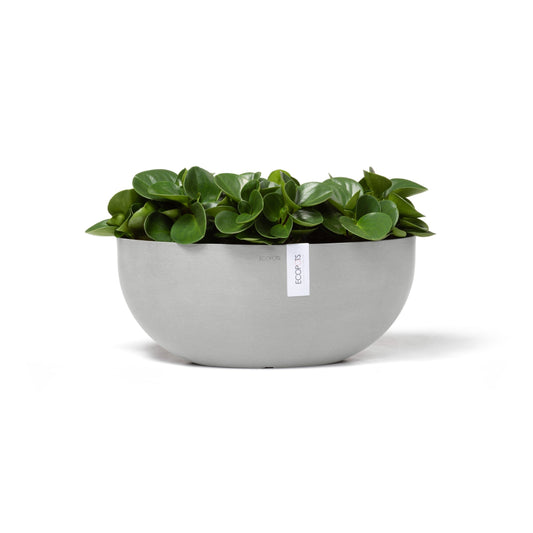 Kukkaruukku - Ecopots - Sofia 43cm valkoharmaa - Ecopotskauppa - Uuden aikakauden kukkaruukku