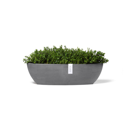 Kukkaruukku - Ecopots - Sofia pitkä 56cm harmaa - Ecopotskauppa - Uuden aikakauden kukkaruukku